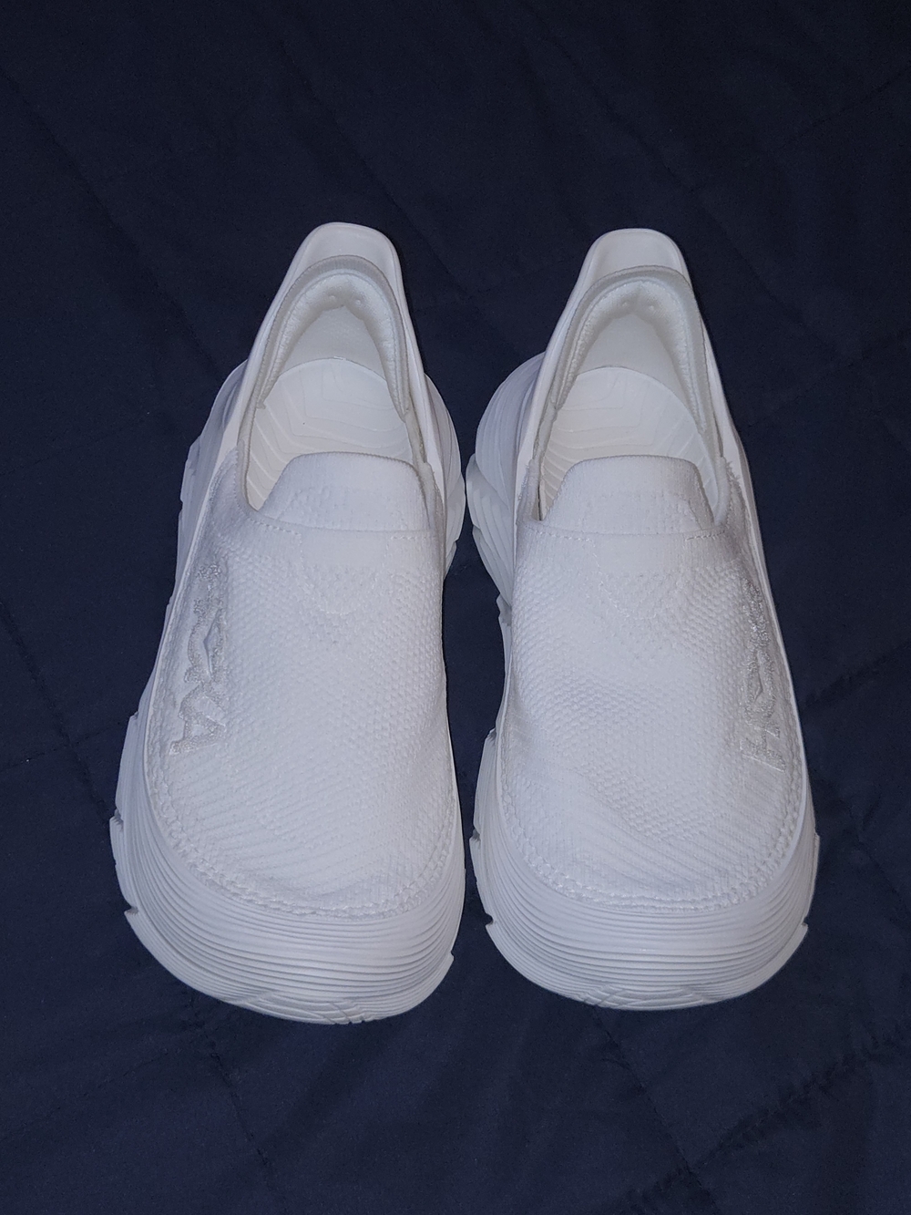 Hoka One One U Restore TC Shoes Mens Size 8 Womens Size 9 White Slip-On Sneakers